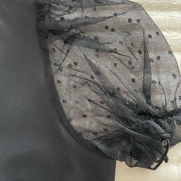 Free People bodysuit with lace puffy sleeves - Picture 2 of 3